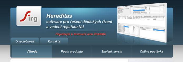 irg s.r.o. - software Hereditas